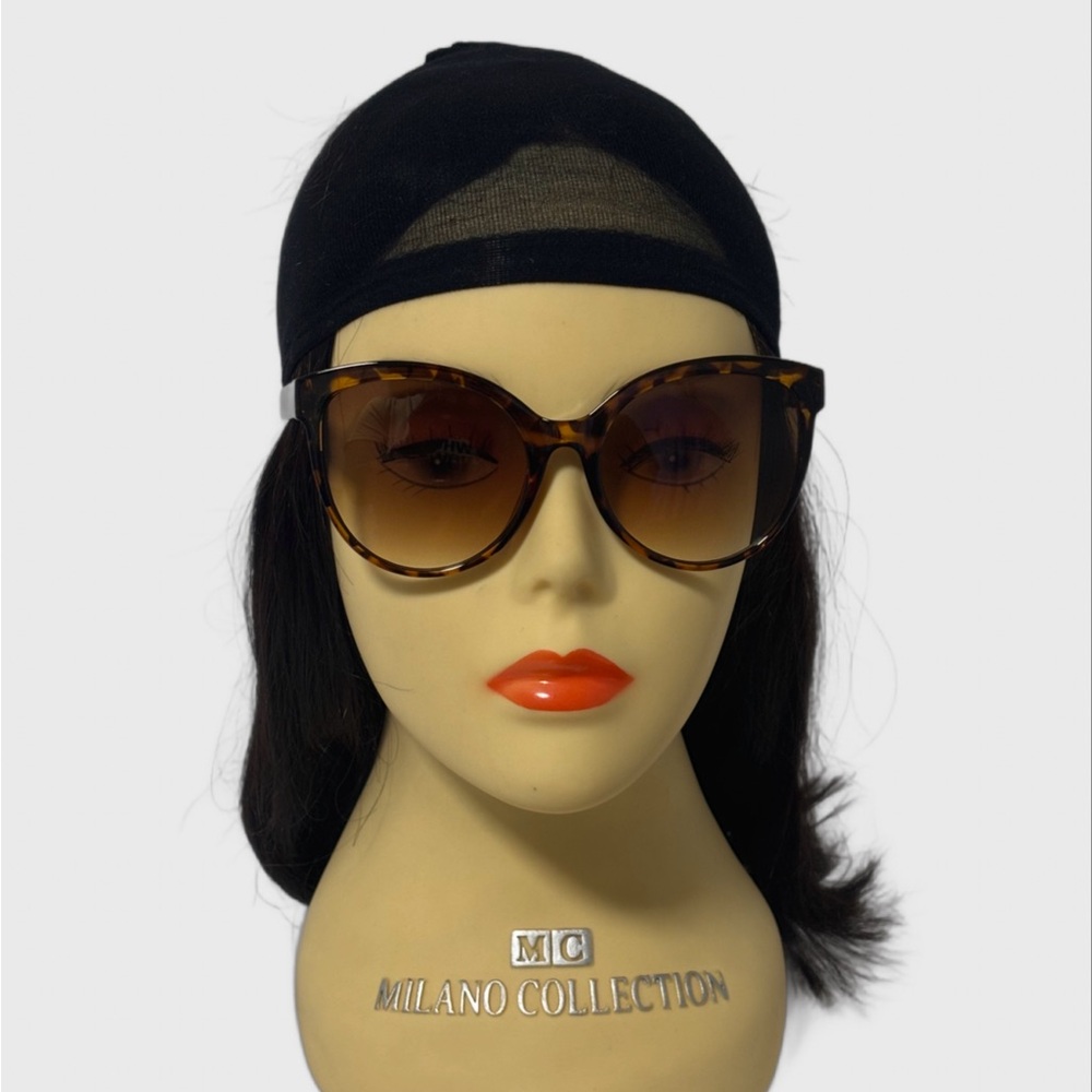1233-Oval Fashion Sunglasses -Brown